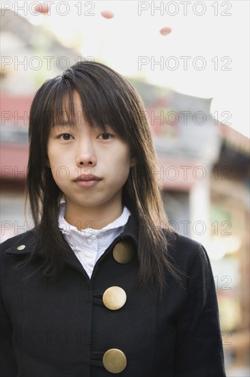 Chinese woman looking serious