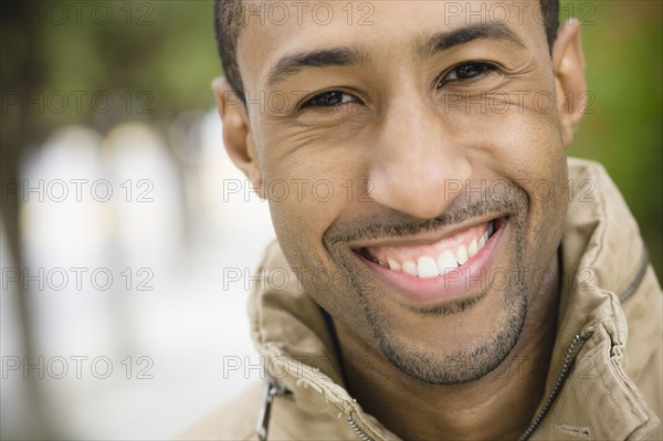 Smiling African American man