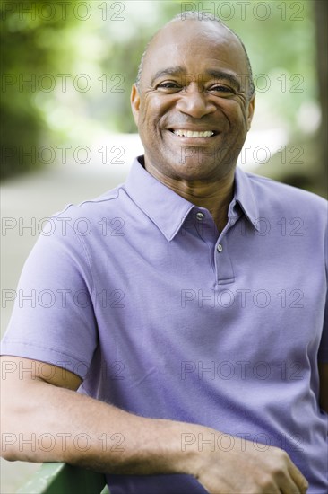 Smiling African American man