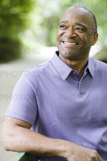 Smiling African American man