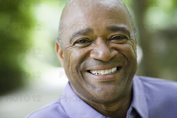 Smiling African American man