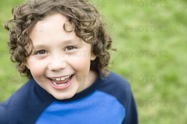 Smiling Caucasian boy