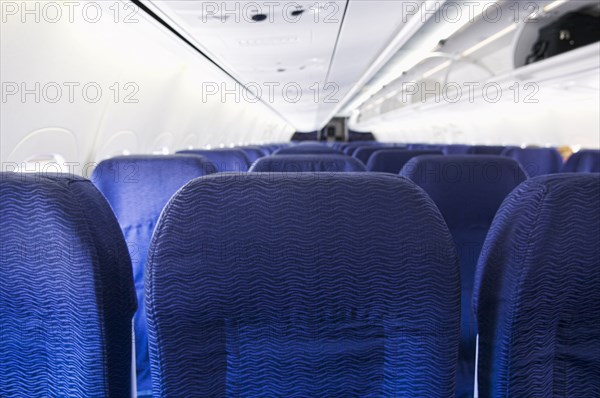 Empty airplane cabin