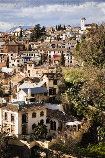 Quaint town on hillside