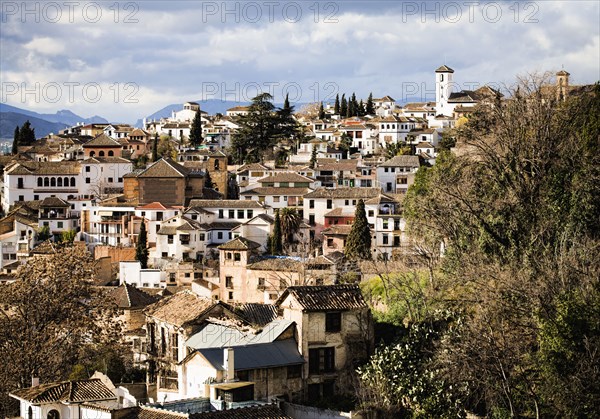 Quaint town on hillside