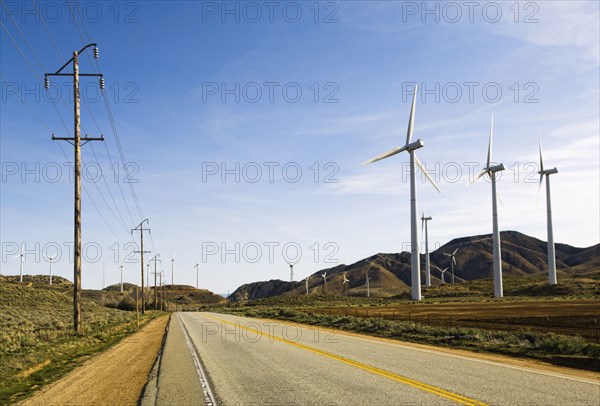 Wind turbines in remote area