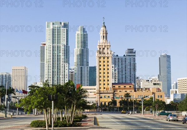 Highrise buildings in urban city