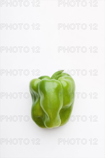 Single green bell pepper