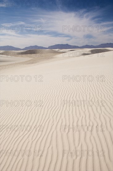 Ripples in sand dunes in desert