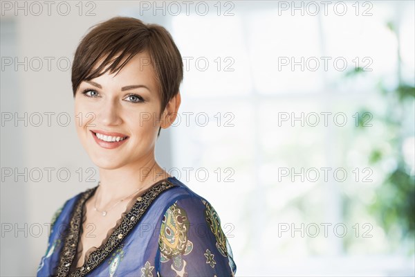 Caucasian woman smiling