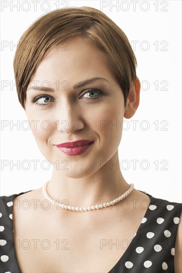 Close up of Caucasian woman smiling