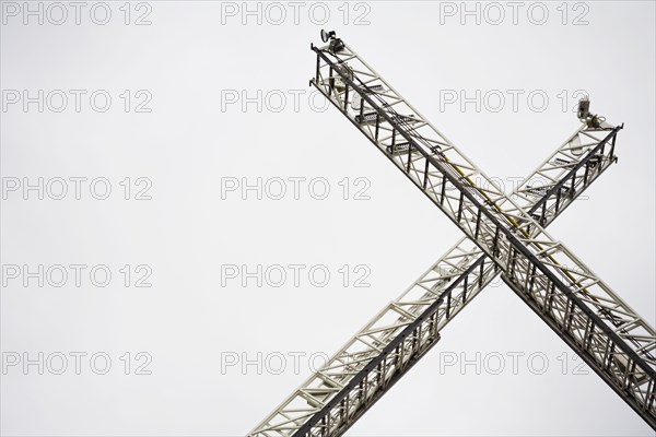 Low angle view of crane ladders