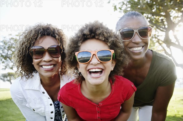 Smiling African American family