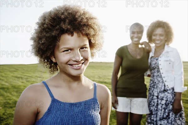 Smiling African American family