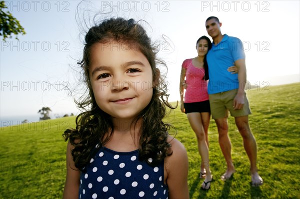 Girl smiling in grass