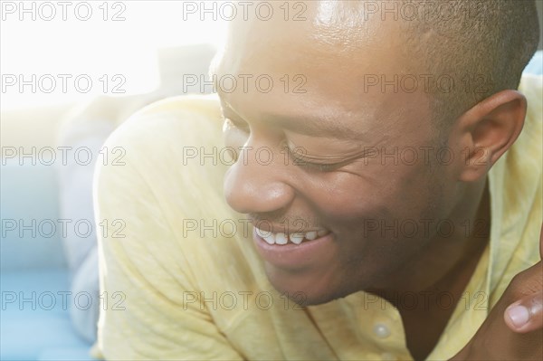 Close up of Black man smiling