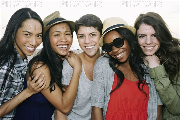 Close up of women smiling outdoors