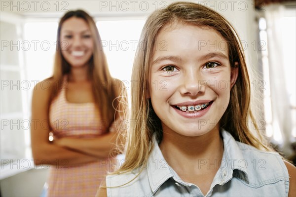 Native American girl smiling with braces