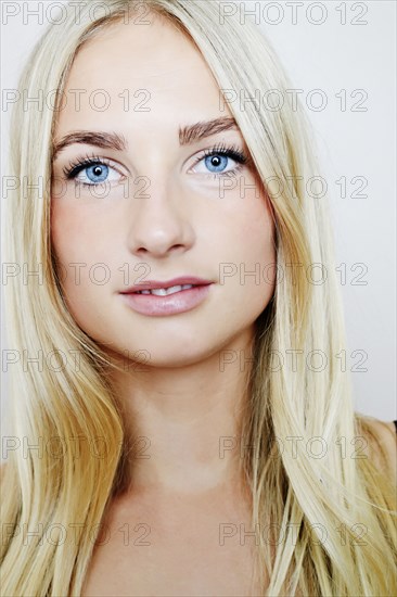 Caucasian woman looking at camera