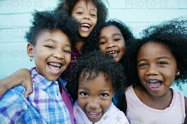 Portrait of smiling girls