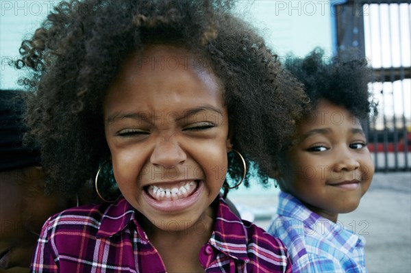 Close up of smiling girls