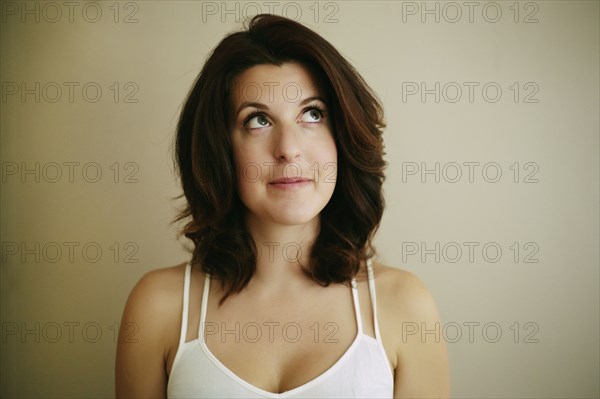 Portrait of Caucasian woman looking away