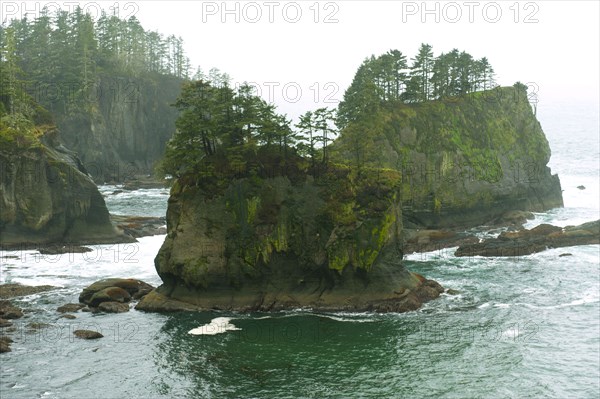 Rock formations in ocean