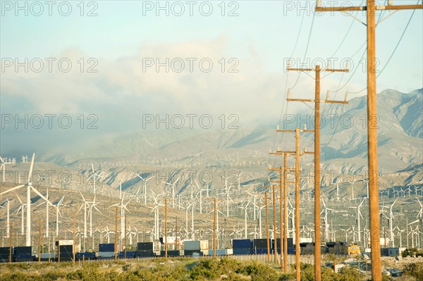 Wind farm in desert