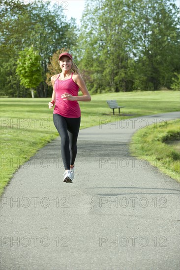 Jogger running in park