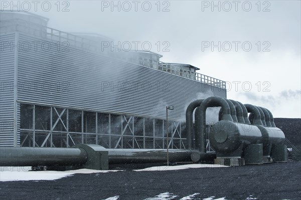 Power plant in arctic landscape