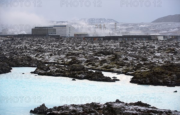 Power plant in arctic landscape