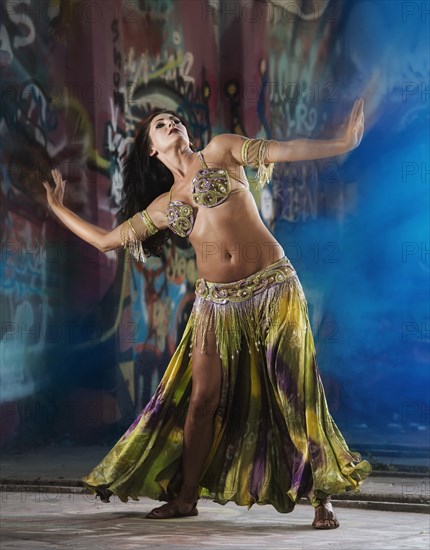 Belly dancer on stage