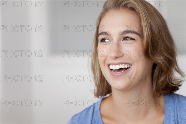 Smiling Caucasian woman