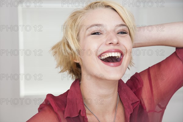 Smiling Caucasian woman