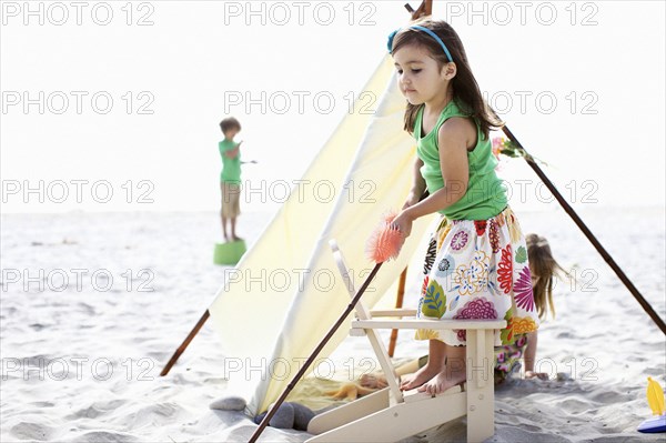 Children playing on beach