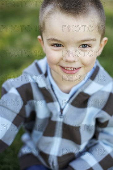 Smiling Caucasian boy