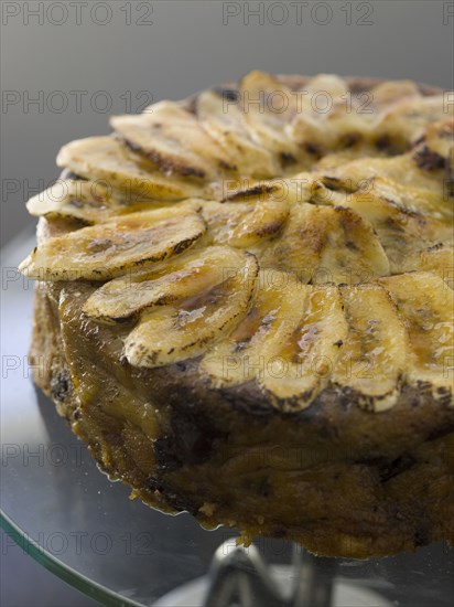 Close up of banana coffee cake