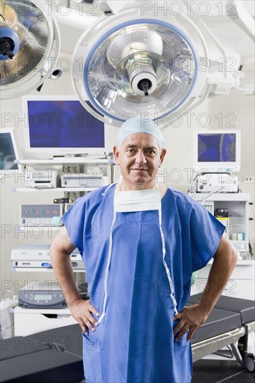 Chilean surgeon in hospital operating room