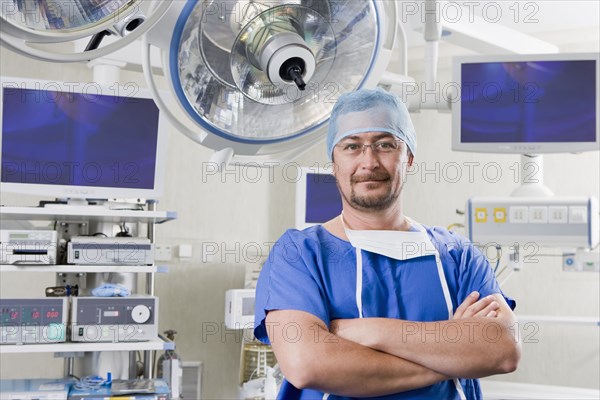 Chilean surgeon in hospital operating room