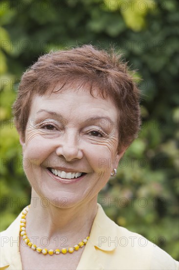 Smiling senior Chilean woman