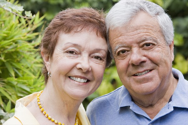 Smiling senior Chilean couple