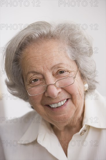 Smiling senior Chilean woman