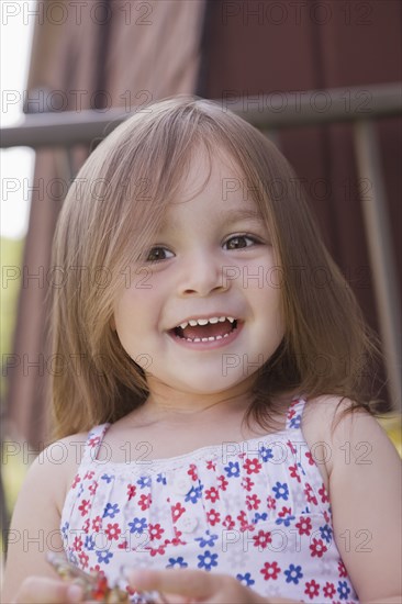 Smiling Hispanic girl