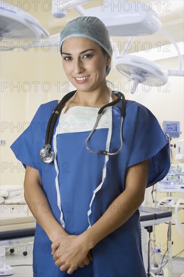 Turkish doctor standing in operating room