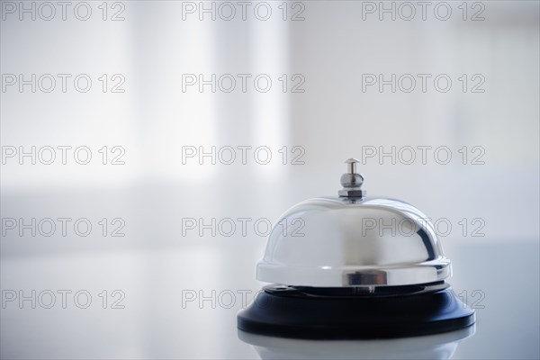 Close up of service bell on desk