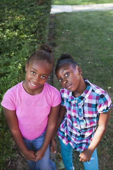 Black girls standing together