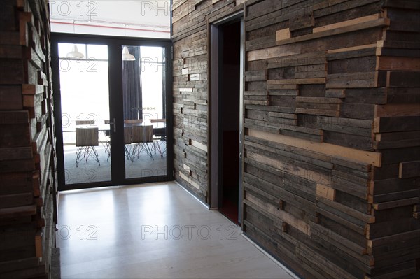 Empty hallway in modern office