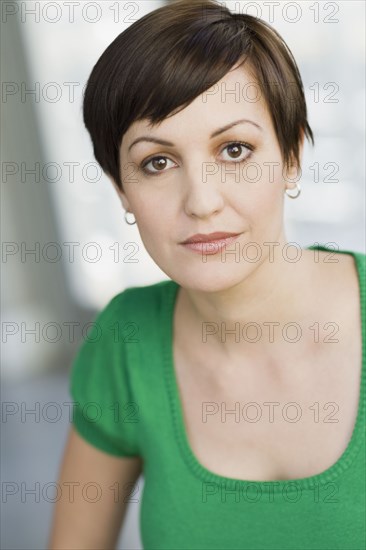 Close up of Cuban woman looking serious