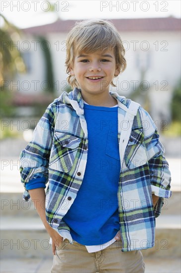 Smiling Caucasian boy