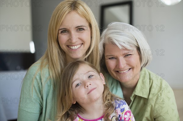 Smiling Caucasian grandmother